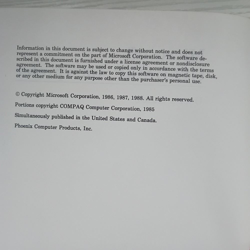 Phoenix MS-DOS and GW-BASIC User's Guide User's Reference Manuals - 1988 - Picture 13 of 13